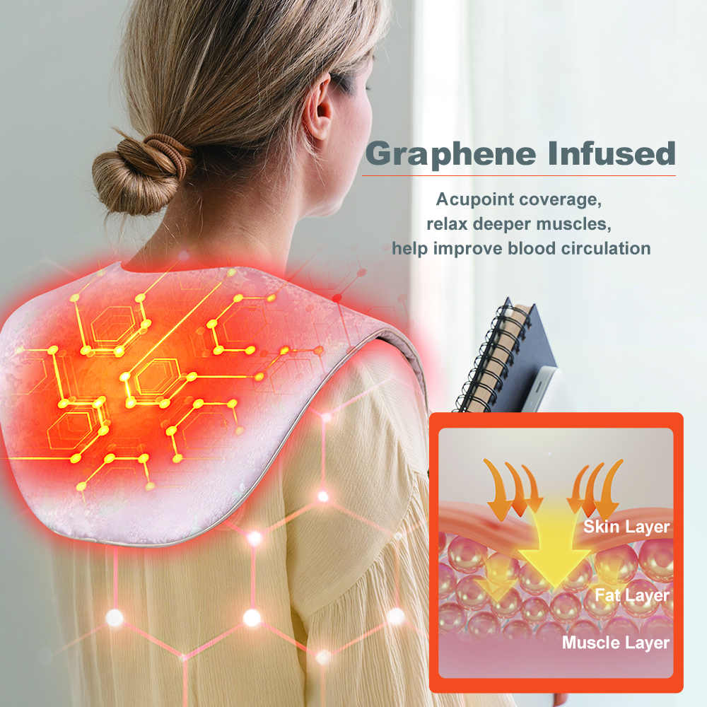 Graphene-Infused Heating Pad: Unleash the solution to neck and shoulder pain, reshape a new comfortable therapy experience