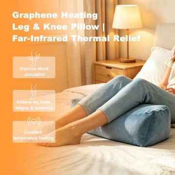 Custom Graphene Heated Leg Knee Lift Pillow Private Label Electric Heated Leg Support Pillow Manufacturer Supply